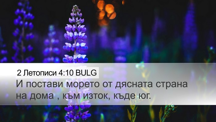 2 Летописи 4:10 BULG Bible Verse Image
