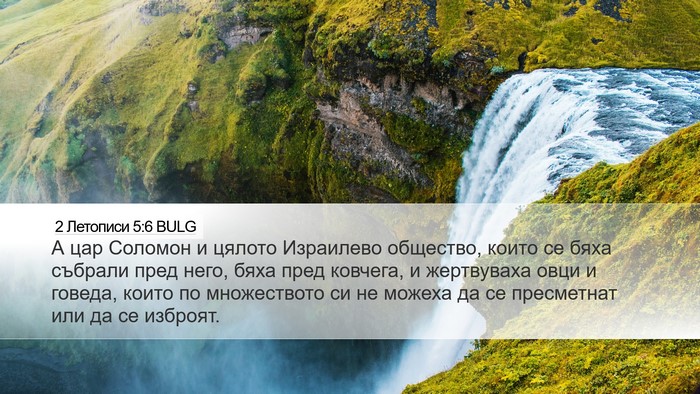 2 Летописи 5:6 BULG Bible Verse Image