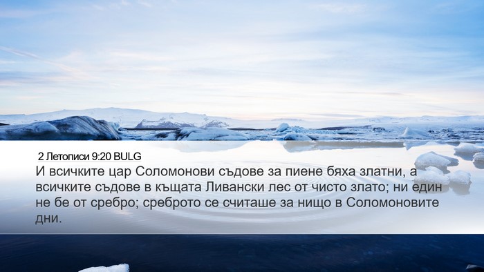 2 Летописи 9:20 BULG Bible Verse Image