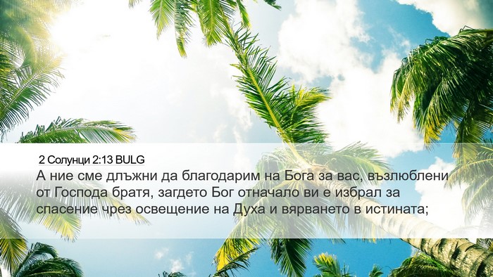 2 Солунци 2:13 BULG Bible Verse Image