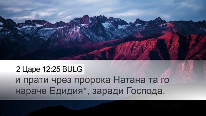 2 Царе 12:25 BULG Bible Verse Image