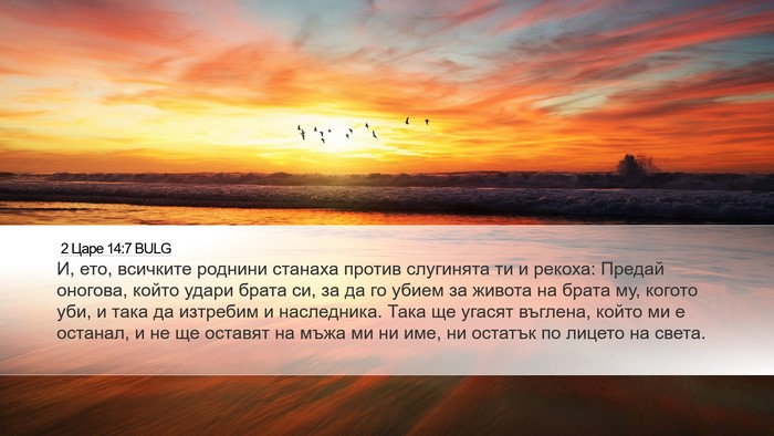 2 Царе 14:7 BULG Desktop Wallpaper - И, ето, всичките роднини - Desktop Bible Verse Wallpaper