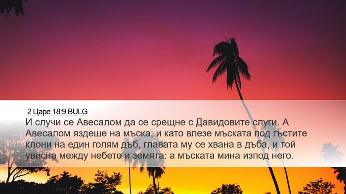 2 Царе 18:9 BULG Desktop Wallpaper - И случи се Авесалом да се - Desktop Bible Verse Wallpaper