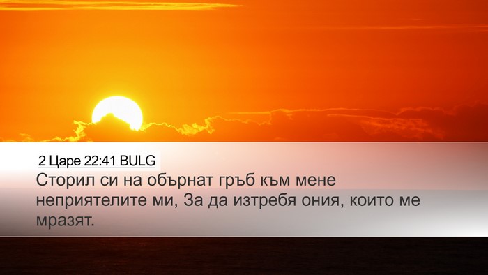 2 Царе 22:41 BULG Desktop Wallpaper - Сторил си на обърнат гръб - Desktop Bible Verse Wallpaper