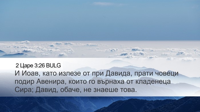 2 Царе 3:26 BULG Desktop Wallpaper - И Иоав, като излезе от при - Desktop Bible Verse Wallpaper