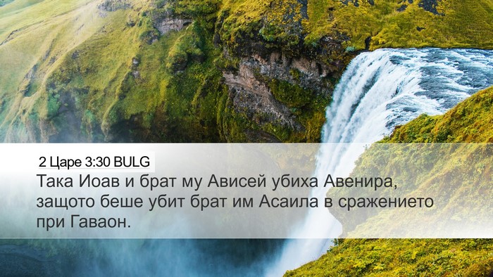 2 Царе 3:30 BULG Desktop Wallpaper - Така Иоав и брат му Ависей - Desktop Bible Verse Wallpaper