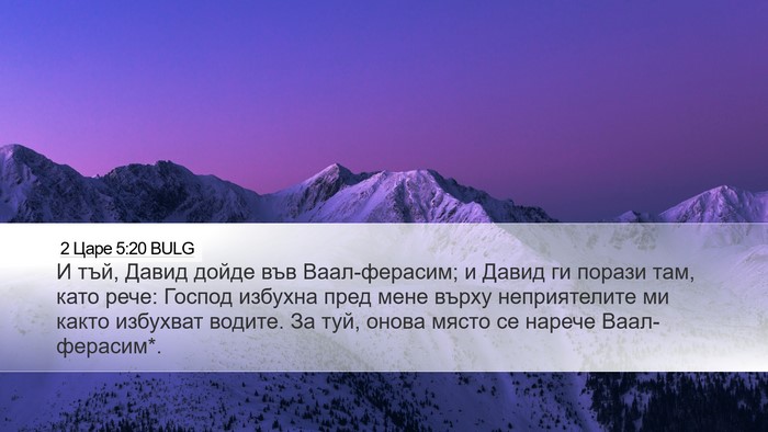 2 Царе 5:20 BULG Desktop Wallpaper - И тъй, Давид дойде във - Desktop Bible Verse Wallpaper