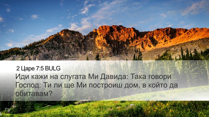 2 Царе 7:5 BULG Desktop Wallpaper - Иди кажи на слугата Ми - Desktop Bible Verse Wallpaper