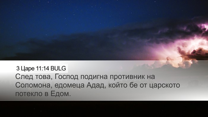 3 Царе 11:14 BULG Bible Verse Image