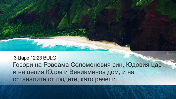 3 Царе 12:23 BULG Desktop Wallpaper - Говори на Ровоама - Desktop Bible Verse Wallpaper
