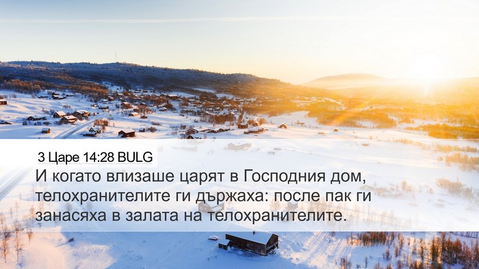 3 Царе 14:28 BULG Desktop Wallpaper - И когато влизаше царят в - Desktop Bible Verse Wallpaper
