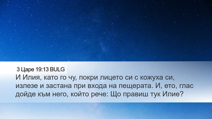 3 Царе 19:13 BULG Bible Verse Image
