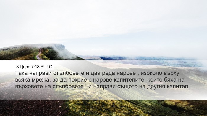 3 Царе 7:18 BULG Desktop Wallpaper - Така направи стълбовете и - Desktop Bible Verse Wallpaper