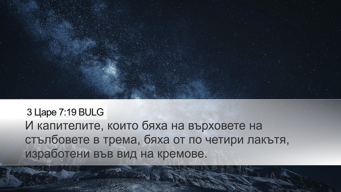 3 Царе 7:19 BULG Desktop Wallpaper - И капителите, които бяха на - Desktop Bible Verse Wallpaper