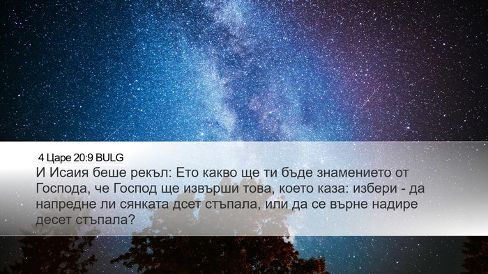 4 Царе 20:9 BULG Desktop Wallpaper - И Исаия беше рекъл: Ето - Desktop Bible Verse Wallpaper