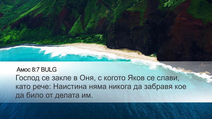 Амос 8:7 BULG Bible Verse Image