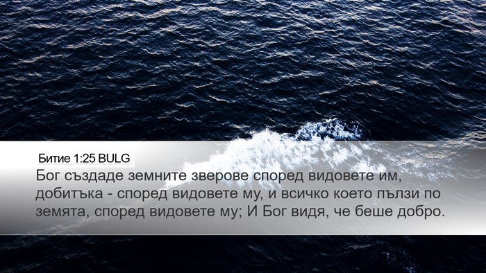 Битие 1:25 BULG Bible Verse Image
