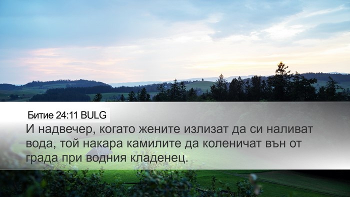 Битие 24:11 BULG Bible Verse Image