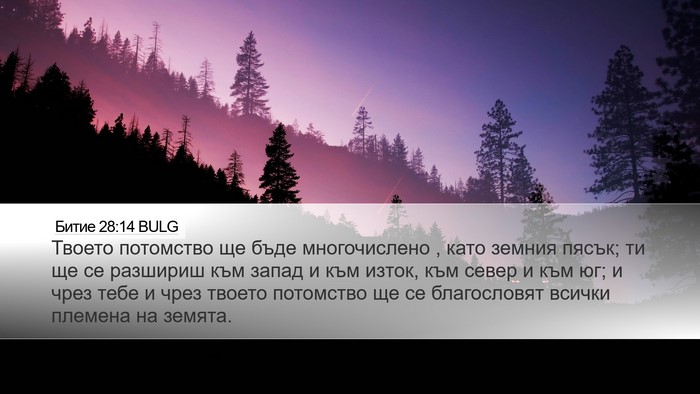 Битие 28:14 BULG Bible Verse Image