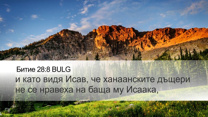 Битие 28:8 BULG Bible Verse Image