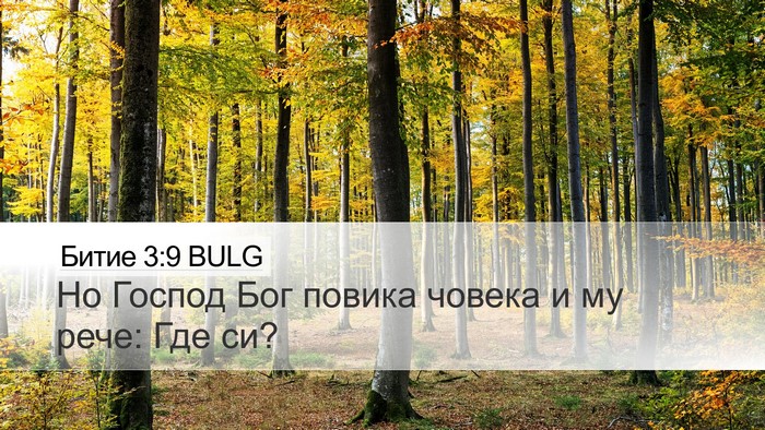 Битие 3:9 BULG Bible Verse Image