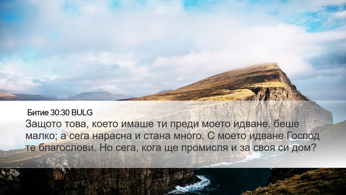 Битие 30:30 BULG Bible Verse Image