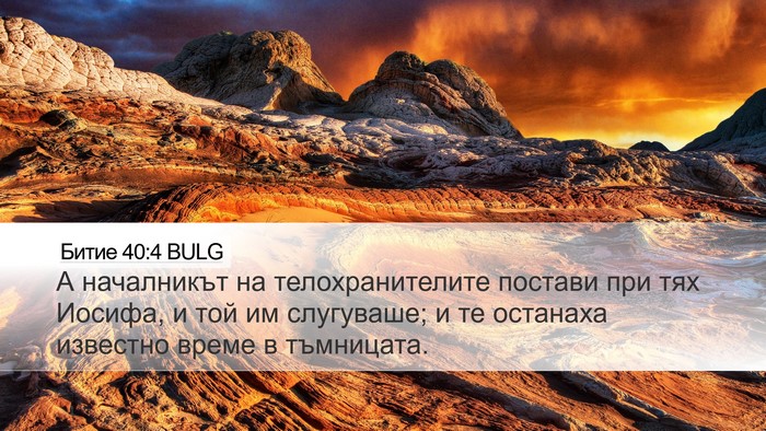 Битие 40:4 BULG Bible Verse Image