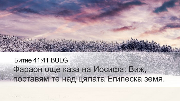 Битие 41:41 BULG Bible Verse Image
