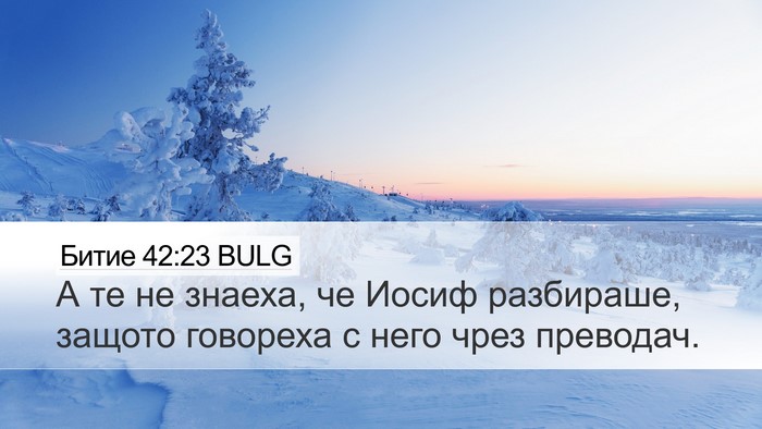 Битие 42:23 BULG Bible Verse Image