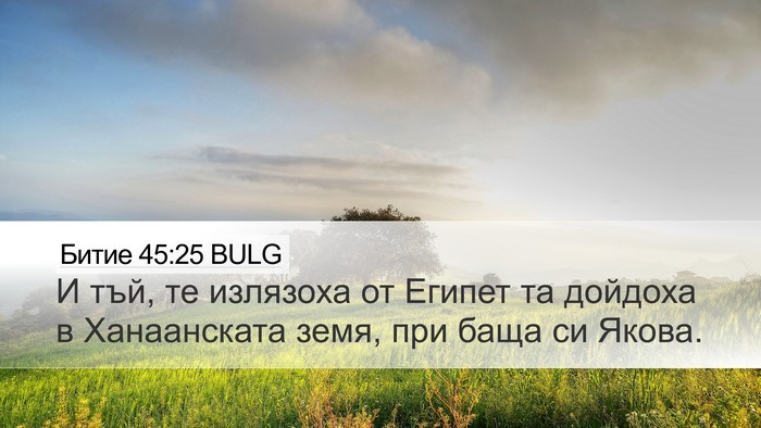 Битие 45:25 BULG Desktop Wallpaper - И тъй, те излязоха от - Desktop Bible Verse Wallpaper