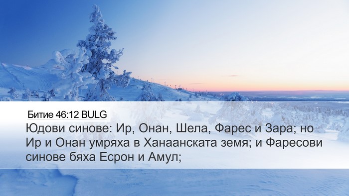 Битие 46:12 BULG Bible Verse Image