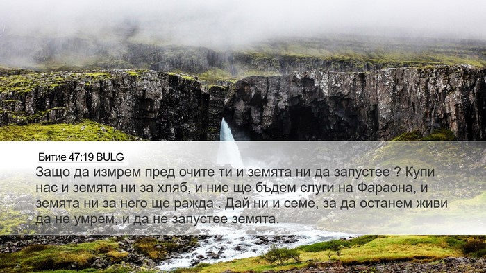 Битие 47:19 BULG Bible Verse Image