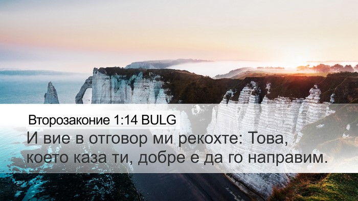 Второзаконие 1:14 BULG Desktop Wallpaper - И вие в отговор ми рекохте: - Desktop Bible Verse Wallpaper