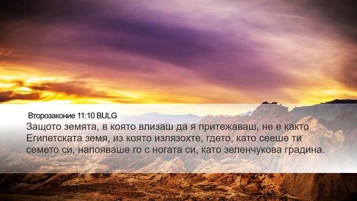 Второзаконие 11:10 BULG Bible Verse Image