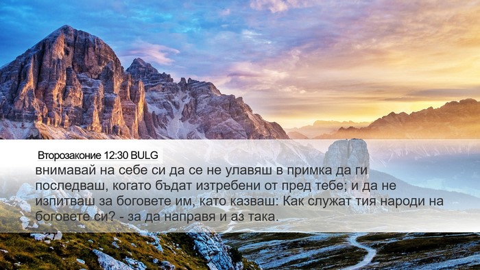 Второзаконие 12:30 BULG Bible Verse Image