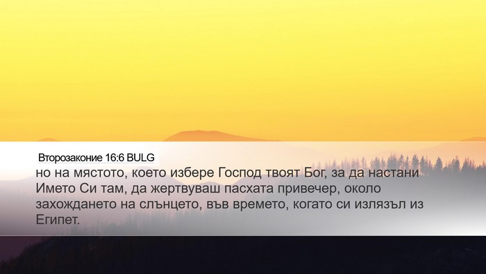 Второзаконие 16:6 BULG Bible Verse Image