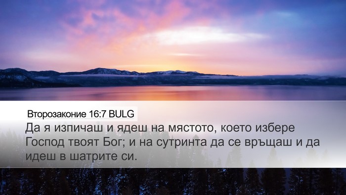 Второзаконие 16:7 BULG Desktop Wallpaper - Да я изпичаш и ядеш на - Desktop Bible Verse Wallpaper