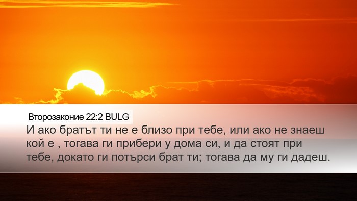 Второзаконие 22:2 BULG Desktop Wallpaper - И ако братът ти не е близо - Desktop Bible Verse Wallpaper