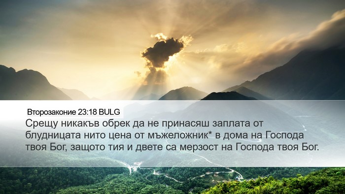 Второзаконие 23:18 BULG Bible Verse Image
