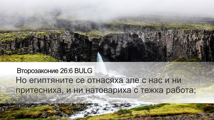 Второзаконие 26:6 BULG Bible Verse Image