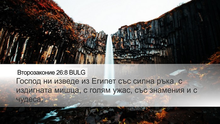 Второзаконие 26:8 BULG Desktop Wallpaper - Господ ни изведе из Египет - Desktop Bible Verse Wallpaper