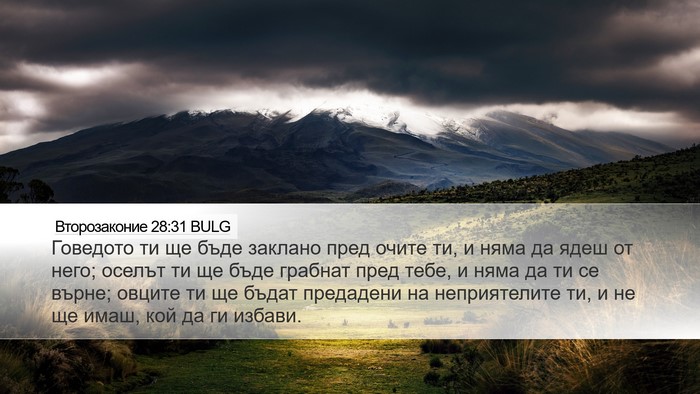 Второзаконие 28:31 BULG Bible Verse Image