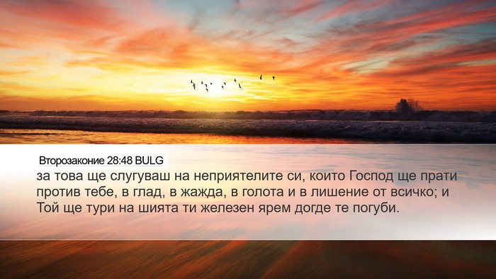 Второзаконие 28:48 BULG Bible Verse Image