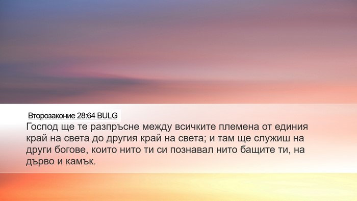 Второзаконие 28:64 BULG Bible Verse Image