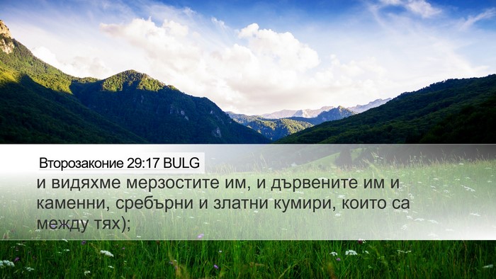 Второзаконие 29:17 BULG Desktop Wallpaper - и видяхме мерзостите им, и - Desktop Bible Verse Wallpaper