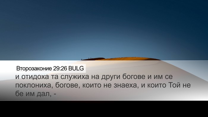 Второзаконие 29:26 BULG Bible Verse Image