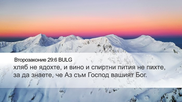 Второзаконие 29:6 BULG Desktop Wallpaper - хляб не ядохте, и вино и - Desktop Bible Verse Wallpaper