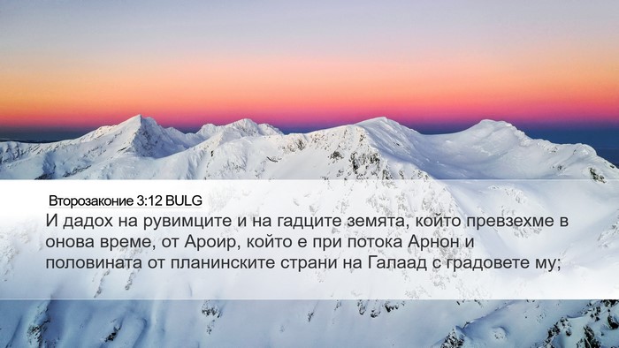 Второзаконие 3:12 BULG Bible Verse Image