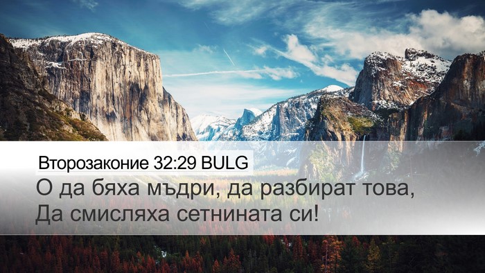 Второзаконие 32:29 BULG Bible Verse Image