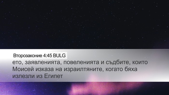 Второзаконие 4:45 BULG Bible Verse Image